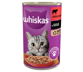 Whiskas Adult Wołowina w soku 400 g/puszka dla dorosłych kotów