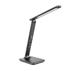 Solight WO45-B Lampa stołowa LED z wyświetlaczem 9W czarna