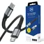 Kabel Hyper 3mk N-SERIES USB-C do Micro 1m 5V/2A 10W czarny / Kabel do transmisji danych / QC 3.0 / oplot nylonowy
