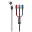 2GO 797361 / Kabel ładujący 3 w 1 / USB-A, USB-C / Micro-USB, USB-C, Lightning / 1,2 m