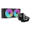 DEEPCOOL MYSTIQUE 240 ARGB czarny / chłodzenie wodne procesora AIO / 2x 120 mm / wyświetlacz LCD / 2400 obr./min / AMD + Intel