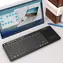 C-tech WLTK-03 czarny / Klawiatura bezprzewodowa z touchpadem / Bluetooth 5.0 + 2,4 GHz / USB-C / LED