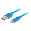 Lanberg CA-USBO-21CU-0010-BL niebieski / kabel USB / USB-A (M) - USB-C (M) / USB 2.0 / 1 m