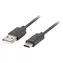 Lanberg CA-USBO-10CU-0005-BK czarny / kabel USB / USB-A (M) - USB-C (M) / USB 2.0 / 0,5 m