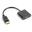 Lanberg czarny / Adapter / DisplayPort (M) do HDMI (F) / 10 cm / 1080p / 60 Hz
