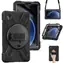 eSTUFF Galaxy Tab A9 Austin Defender czarny / Etui / do Samsung Galaxy Tab A9 / poliwęglan / z paskiem na ramię