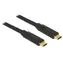 Kabel USB-C DeLock czarny / Kabel USB / USB 3.1 Gen 1 (5 Gb/s) / Typ C - Typ C / PD 5 A E-Marker / 2 m