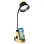 Immax Ideal jasne drewno, czarny / Lampa stołowa LED / Ładowanie Qi / CCT / 8 W / 800 lm / Budzik