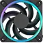Fractal Design Momentum 12 RGB 120 mm czarny / wentylator uniwersalny / 350-2200 obr./min / 28 dB / 4-pinowy PWM / ARGB Gen 2