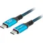 Lanberg CA-CMCM-45CU-0015-BK czarno-niebieski / Kabel USB-C - USB-C / 1,5 m