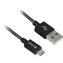 Sharkoon USB 2.0 czarno-szary / Kabel / USB-A - USB-B / pleciona aluminiowa osłona / 3M