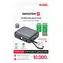 Swissten SPACE 10000mAh srebrny / Power bank ze zintegrowanymi kablami / USB-C + Lightning