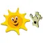DODO Drewniany magnes Sunshine / żółty / od 3 lat