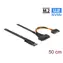Klucz DeLock M.2 M > U.2 SFF-8639 NVMe / Kabel / 50 cm