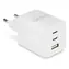 Zasilacz Dicota GaN 2x USB-C/USB-A biały / 65 W / PD 3.0