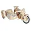 Kit KONSTRUKCYJNY Woodcraft Puzzle 3D Motocykl trójkołowy z wózkiem bocznym / naturalne drewno / od 6 lat / Poziom trudności: średni