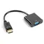 Lanberg AD-0002-BK czarny / Adapter VGA (D-Sub) na DisplayPort / 0,2 m / maks. 1920×1200 / 60 Hz