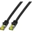 Kabel krosowy EFB czarny / Cat6A S/FTP / RJ45-RJ45 / LSZH / 7,5 m