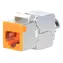 Intellinet Cat6a 10G STP pomarańczowy / moduł Keystone / RJ-45 / IDC / 500 MHz