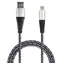 2GO USB-C 1 m srebrny / Kabel do transmisji danych / USB 3.2 Gen 1 / nylonowy