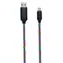 2GO Tricolor / Kabel do ładowania i transmisji danych / USB - Lightning / Podświetlenie LED / 1 m