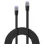 Lindy czarny / Kabel krosowy / Cat6a U/FTP / RJ45-RJ45 / płaski / 1 m
