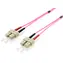 Equip światłowodowy SC-SC OM4 5m fioletowy / Kabel krosowy / Wielomodowy / Duplex / Osłona LSZH