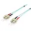 Equip światłowodowy SC-SC OM3 0,5m turkusowy / Kabel krosowy / Wielomodowy / Duplex