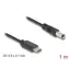 DeLock USB-C > DC 5,5 x 2,1 mm czarny / Kabel zasilający / 1 m / 5 V / 1,5 A