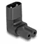 DeLock / Zasilacz / IEC 60320 C8 - C7 / kątowy / 250 V / 2,5 A / czarny