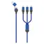 2GO 797360 czarny, niebieski / kabel ładujący 3 w 1 / USB-A, USB-C / Micro-USB, USB-C, Lightning / 1,2 m