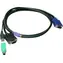 Kabel KVM LevelOne VGA/USB/PS2 czarny / Kabel KVM / 1,8 m / VGA, USB-A, PS/2