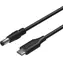 Unitek C14116BK-1.8M / Kabel zasilający / USB-C - DC 5,5 mm / 65 W / 1,8 m