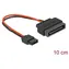 Kabel DeLock SATA Slim 6pin - SATA 15pin czarny, czerwony / Kabel zasilający / 0,1 m