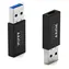 Port 900154 czarny / Adapter / USB-A (M) do USB-C (F) / 2 szt.