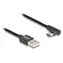 DeLock czarny / Kabel USB 2.0 typu A (M) - USB-C (M) / 480 Mbit/s / 0,5 m