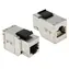 Moduł DeLock / Keystone RJ45 żeńsko-żeński / Cat.6A / srebrny