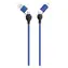 Kabel ładujący 2GO czarny, niebieski / 4w1 / USB-A, USB-C - USB-C, Lightning / 1,2 m