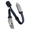 Energea Sheath Key 2w1 niebieski / Kabel do ładowania i transmisji danych do breloka / USB-C / 60 W / 15 cm