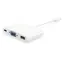 Equip USB-C biały / adapter USB-C / VGA / USB-A / PD 60W / 0,15 m
