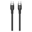 Kabel Hyper Charging Silikonowy 60 W USB-C (M) - USB-C (M) 1,5 m czarny / Kabel do transmisji danych / USB-C / 60 W