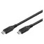 Goobay USB-C czarny / Kabel / USB4 / 40 Gb/s / 100 W / PD / 1,5 m
