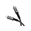 Goobay USB4 1 m czarny, szary / Kabel / USB-C - USB-C / 240 W / 40 Gbit/s / PD