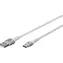 Goobay USB-C - USB-A biały / Kabel do transmisji danych / Oplot tekstylny / Złącza metalowe / 1 m