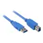 Sharkoon USB 3.0 AB czarny / kabel USB / USB-A - USB-B / 5 Gbit/s / 1m