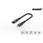 Adapter przedłużający MicroConnect Premium USB-C czarny / adapter USB-C / 0,15 m / 20 Gbit/s