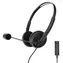Energy sistem Office 2+ czarne / Słuchawki z mikrofonem / Gniazdo 3,5 mm + USB / Pałąk / 1,5 m