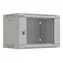 Lanberg WF03-5306-10S szary / Szafka wisząca / 19" / 6U / 540 x 350 x 370 mm / drzwi szklane