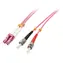 Lindy LC/ST OM4 różowy / Kabel optyczny dupleksowy / Wielomodowy / 50/125 µm / 5 m