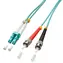 Lindy LC/ST turkusowy / Kabel optyczny dupleksowy / OM3 wielomodowy / 50/125 µm / 1 m